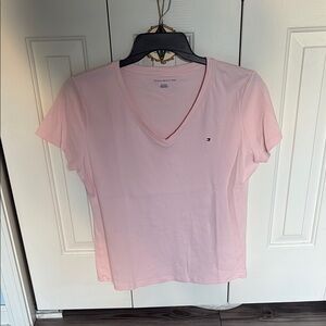 Tommy Hilfiger Pink V-Neck Women's Top